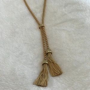 NWT J.Crew Double Tassle Necklace